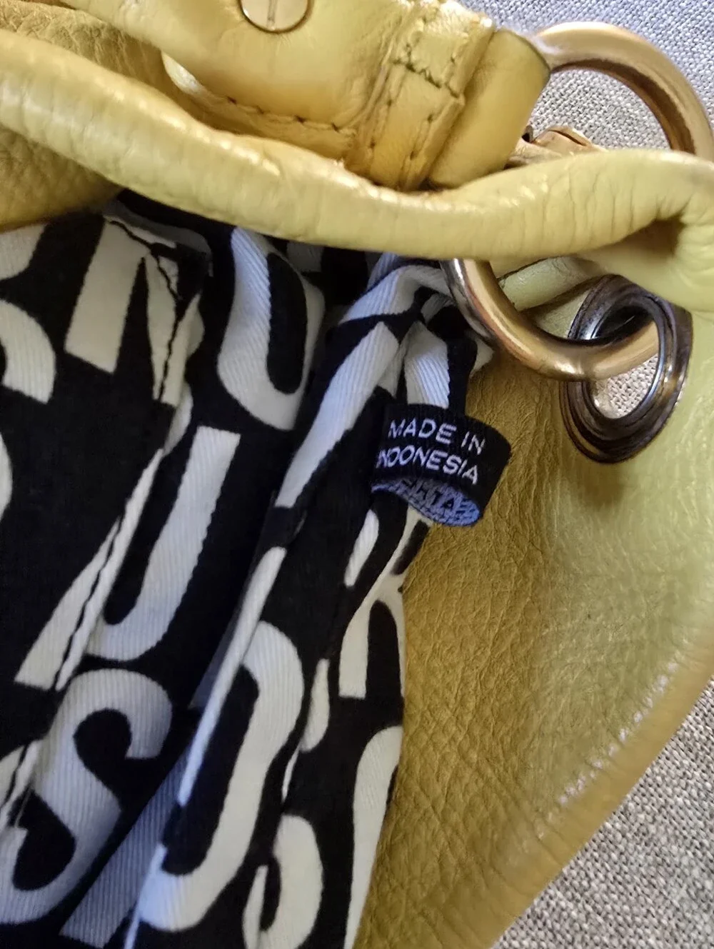 MARC By Marc Jacobs Q Hillier Hobo Convertible Leather Handbag Yellow Gold